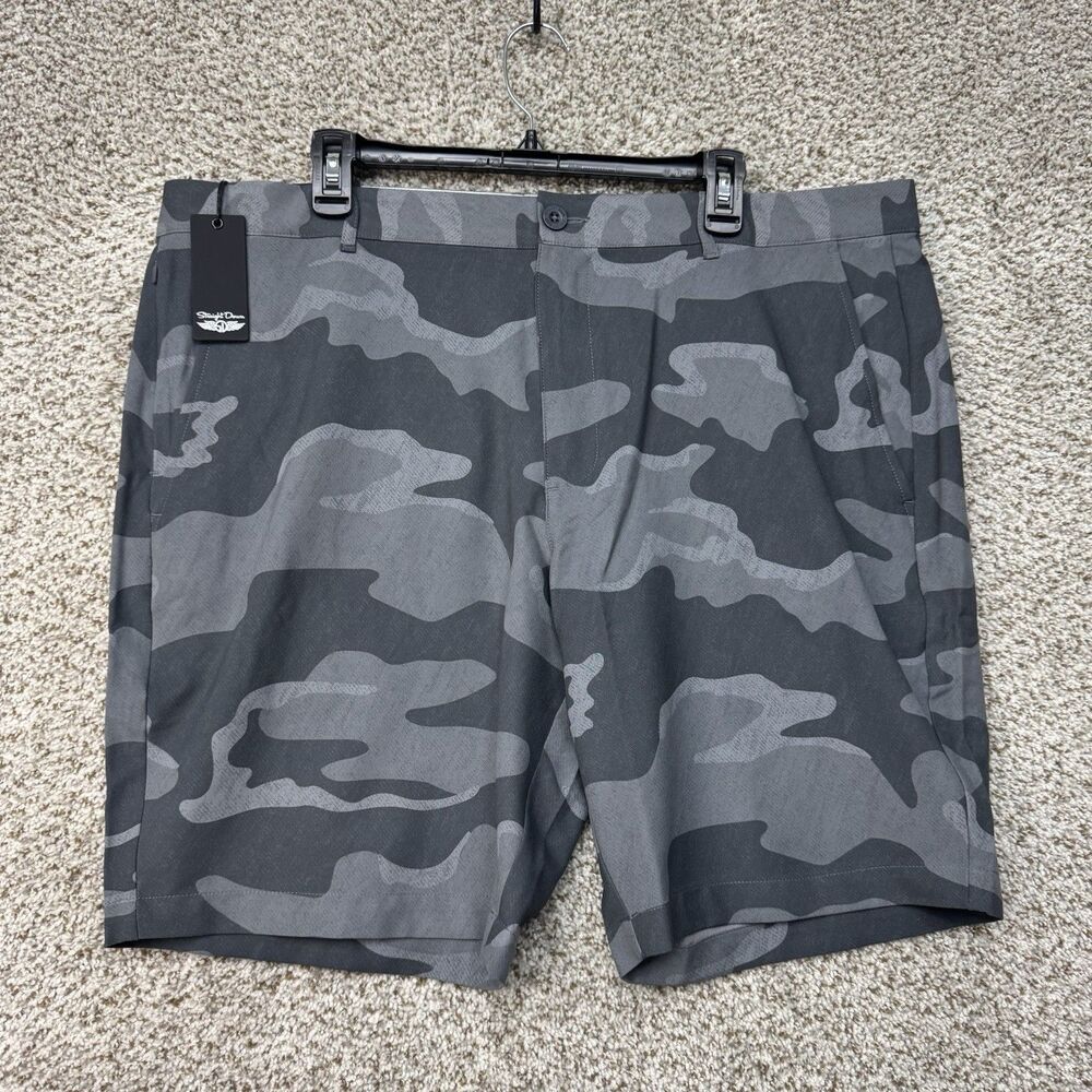 Straight‎ Down Golf Shorts Men's 40 Gray Camo Pendleton Short Regular Fit 9" New
